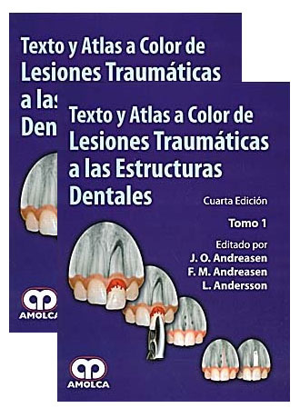 TEXTO Y ATLAS A COLOR DE LESIONES TRAUMATICAS A LAS ESTRUCTURAS DENTALES 2 Vols. - Andreasen