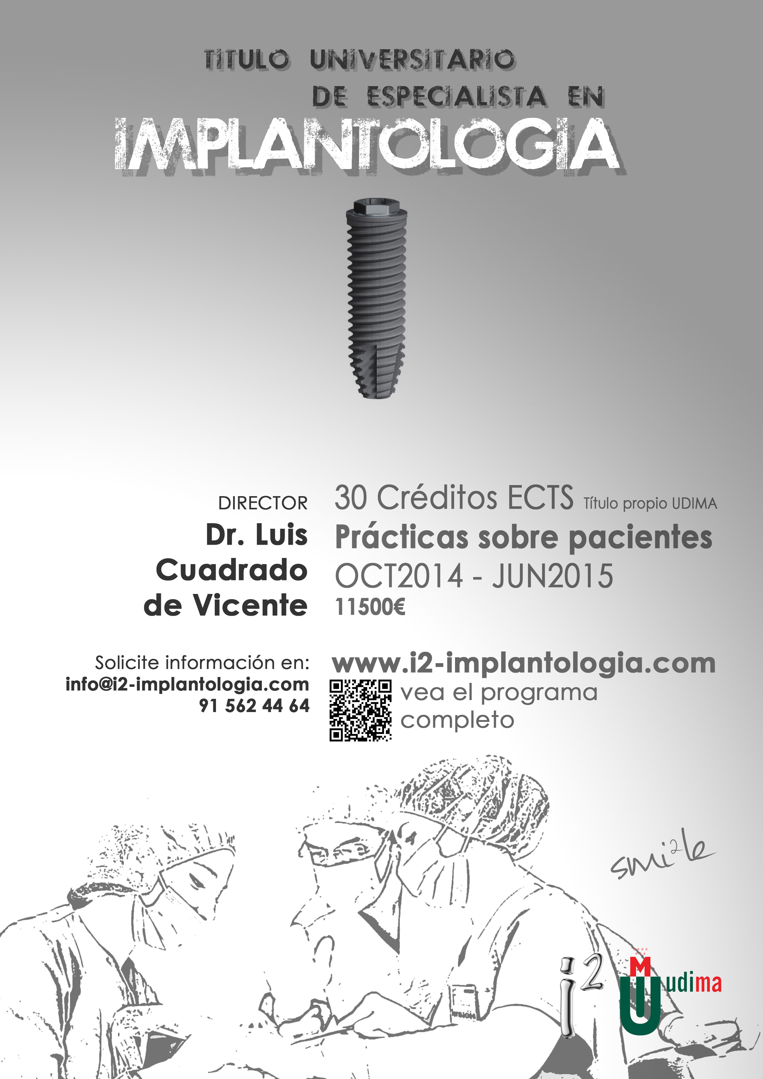 Título Universitario Experto en Implantología I2 - UDIMA 2014-2015